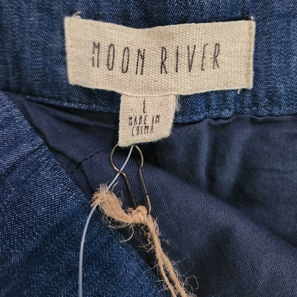 Moon River Blue Sailor Style Lace Front Shorts Size 10 NWOT - Picture 5 of 6